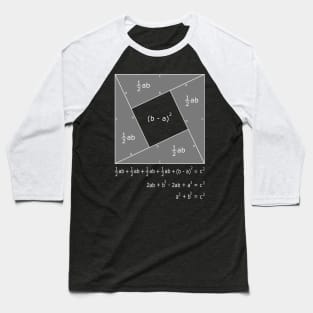 Pythagorean Theorem Algebraic Proof Baseball T-Shirt